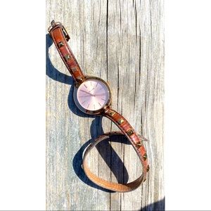 Michael Kors Leather Wrap Watch